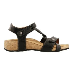 Taos Womens Universe Leather Cork Wedge Sandals shoes sz 40/9-95